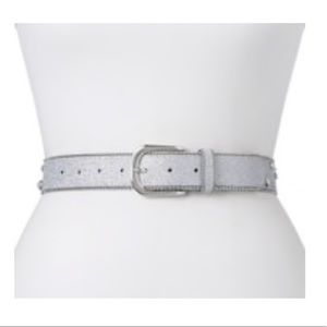 NEW Women’s Silver Glitter Belt